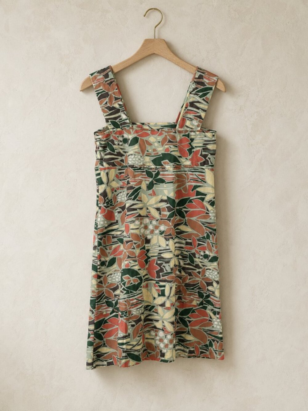 Marni Abstract Floral Botanical Square Neck Dress IT 40 US 4